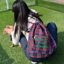 포인바이수 빈티지 체크 레터링 복조리 가방 백팩 빅백 크로스백 숄더백 토드백