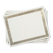 Gartner Studios 인증서 용지 화려한 실버 포일 테두리가 있는 그레이 양피지 36.3kg(80파운드) 21.6 x 27.9cm(8.5 x 11인치) 15개 777, Certificate Paper_White With G