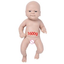 IVITA 100% 전신 실리콘 Reborn Baby Doll Unpainted 미완성 현실적인 인형 Lifelike Newborn DIY Blank Toys Kit, 01 36cm(14inch) Girl