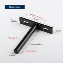 가벽파티션 공간분리 인테리어 숨겨진 벽 마운트 흰색 플로팅 파티션 브래킷 1 개 블랙 플랫 베드 플레이, 01 Black-3 inch