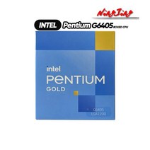 인텔 펜티엄 G6405 4.1 GHz 듀얼코어 쿼드 스레드 CPU 프로세서 4M 58W LGA 1200 신규 및 팬 포함, 한개옵션0