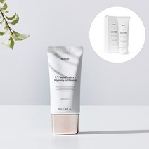 블라우쉐 백탁없는 순한 톤업 선크림 spf50 50ml /끈적임 유분기 없는 미백 썬크림 자외선차단 주름개선 탄력 선스크린 혼합자차, 선크림1개+클렌징70ml 1개