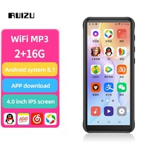 mp4 플레이어 mp3 호환 z80 안드로이드 와이파이 블루투스 4.2 풀 터치 스크린 16GB 하이파이 사운드 음악 지원 앱 다운로드, 16g 호스트, 128g tf 카드 추가