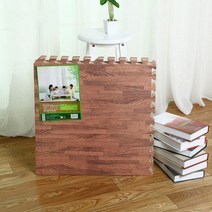 거품 놀이 퍼즐 매트 나뭇결 부드러운 미끄럼 방지 DIY 장난감 바닥 카펫 소음 감소 서브, dark wood color_CHINA