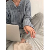 RunKe 꽈배기 니트 카디건