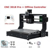 CNC-3018 프로 미니 레이저 목재 PVC 금속 CNC 라우터 기계 CNC3018 오프라인 GRBL ER11 취미 DIY 조각, one option, Offline Controller