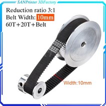 타이밍 벨트 풀리 타임 GT2 타이밍 벨트 풀리 60 개 톱니 20 개 5mm/8mm 감소 3:1/1:3 벨트 폭 6mm 10mm 3D, 20T5 - 60T10_폭 294mm-10mm