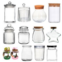 소이캔들 용기 공병 투명 유리병 뚜껑세트 향초 고급 캔들용기, 골드스톤글라스600ml, 1개