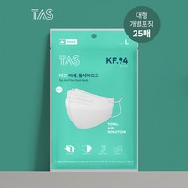 KF94 타스 플러스 미세황사 마스크 대형 화이트 25매, 선택완료, 없음