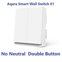 무선스위치 Aqara-스마트 벽 스위치 E1 ZigBee 3.0 스마트 홈 무선 키 라이트 화재 와이어 중립 없음, 04 No Neutral 2key