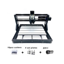 레이저 각인기 마킹 프린팅 절단 뜨거운 데스크탑 미니 cnc 3018 pro-sc 장비 grbl 제어 척 er11 pcb 밀링 목공 작업, 레이저 헤드 없이, 협력사