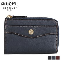 [최대 1000 엔 OFF 쿠폰 배포 중] GOLD PFEIL 골드 파일 지갑 동전 지갑 동전 케이스 남성 가죽 L 자 지퍼 OXFORD 블랙 네이비 버건디 블랙 GP10912