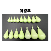 연피싱 물방울형 야광추, 3개