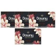 다우니 패브릭 소프트너 건조기시트 90정 Downy Infusions Fabric Softener Dryer Sheets Amber Blossom, 4팩