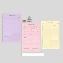 세컨드맨션 A5 플랜 메모 패드 데일리 위클리 타임, 01:01데일리 플랜, 단품
