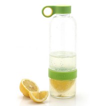 휴대용 간편한 레몬디톡스 워터보틀 800L 차물병 나들이 스포츠 물통 피크닉, 그린 (Green)