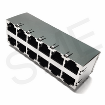 FX-W-004 RJ45 2X6 네트워크 멀티포트커넥터 모듈러잭 PCB 앵글타입, 수량