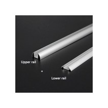 씽크대 서랍 레일 교체 볼레일 1 세트 이동 도어 트랙 라운드 홈 없음 옷장 푸시 풀, 60cm