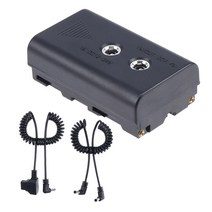 DC 커플러 D-Tap To DC 케이블 12V-24V 소니 카메라용 더미 배터리 어댑터, 15x10x4cm, 검은 색, ABS