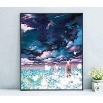 비가토 DIY 채색 로맨틱 풍경 홈 장식 그림 유화 그리기, VXK09_40X50 내부프레임_DIY 세트