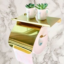 골드 스텐레스 선반 휴지걸이