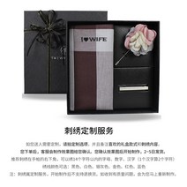 명품손수건 남자 등산 손수건 행거칩 선물 상자 면 땀 흡수 면 자수 사용자 정의 실용