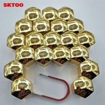 튜익스휠너트 자동차휠너트 20pcs 17mm19mm21mm 범용 휠 허브 러그 너트, 금, 19mm