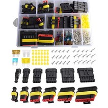 Imentha 14 세트 16 핀 자동차 오토바이 방수 전선 커넥터 터미널 키트 남성 암 플러그 블레이드 퓨즈