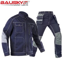 자동차 정비복 작업복 수리 팀복 화가 긴팔 차량, Blue jacket pants_180