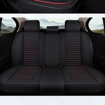 카시트 커버 세트 아마 쿠션 계절 범용 대부분의 4 도어 세단 패치워크 보호 트럭, 08 PQ484-HBlackRed