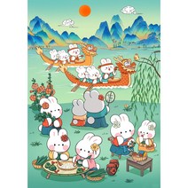 추석 재회 풍요 래빗 diy그림색칠하기 계묘년 토끼의 해 행운 부귀 건강 기원 보름달 만월축제 잔치 준비중 풍수 일러스트그리기 피포페인팅 집콕취미 액자프레임포함[티레오], 그리기 선택5번-토끼모임, 액자프레임포함(40*50cm)