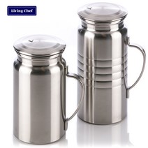 인터바겐 가정용 업소용 식당 냉장고 1.5L 2.0L 올 스테인레스 스텐 보온 보냉 물병 물통 4종, 올스텐물병 민자