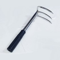 삼발 덕진 약초괭이 고무자루 쇠스랑 3발굉이, 단품, 1개