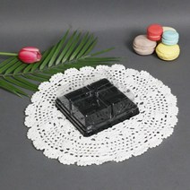 화과자 떡 케이스 4구 블랙