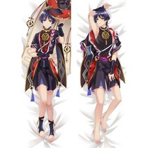 2D Genshin Impact Dakimakura Handsome Kaeya Xiao 베개 커버 허깅 바디 베개 일본 애니메이션 게임 베개 케이스 Otaku Pilow 1, 베갯잇 16, 160X50cm 양방향, 1개