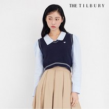 더틸버리 크롭 블라우스 +베스트 세트 TN2N0BLA1