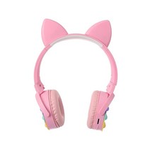 MINISO PS4 Xbox PC 휴대폰용 마이크가 있는 접이식 무선 헤드셋 LED 조명 게이밍 헤드셋 3.5mm 고양이 헤드폰 소음 감소 오버이어 헤드폰 고양이 귀 포함