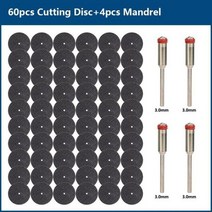 드러멜 드레멜 다용도조각기 Cspe 연마 커팅 디스크 32mm Dremel 액세서리 용 맨드릴 그라인딩 휠 금속 로타리 공구 톱 블레이드 나무 절단, 64pcs Set