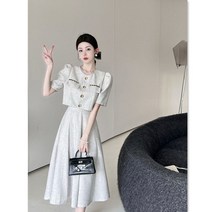 짧은 정장 정장 프랑스 차 휴식 작은 향기 스타일 하이 엔드 찬 바람 드레스 여성 여름 2022 새로운 스타일