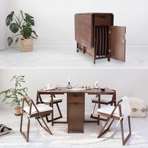 베스트리빙 캔버라 캘빈 고무나무 원목 4인용 식탁세트/의자2개+벤치의자1개/3colors, 모카브라운