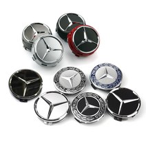 벤츠 휠캡 클립형 돌출형 10종 75mm AMG C클라스 E클라스 S클라스 benz 용품, 3. 신형블랙