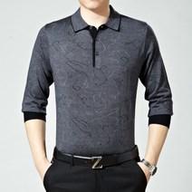 아빠의 긴팔 티셔츠 성 가 40-50 세 노인은 상판 입는다 아빠옷 할아버지겨울옷 40대남자옷 중년남자옷