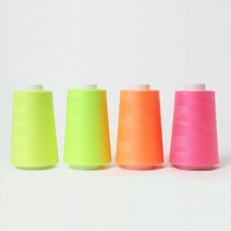 소잉홀릭 OWL 40수 2합 재봉사 - 형광 4컬러 / 재봉실, 형광 핑크