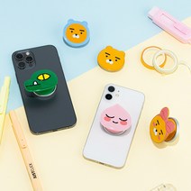 위드모바일 카카오프렌즈 스마트 그립톡 시즌2 슬림, 후드라이언, 1개