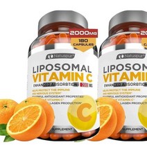 나투스퍼 리포소말 비타민C 리포솜 Natuspur Liposomal Vitamin C 2000mg 180캡슐, 2팩