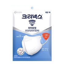 크리넥스 라이트핏 새부리형마스크 KF80대형 흰색 1P x 1개 초특가, KF-80