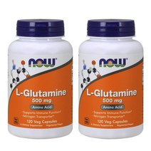 나우푸드 L-글루타민 엘 글루타민 500mg 120베지캡슐 2개, 120캡슐 2개