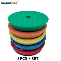3/5/6 인치 자동차 연마 디스크 버핑 패드 자기 접착 왁싱 독일 거품 DA/RO 연마기, 5Inch Backer, Mixed 5pcs, Mixed 5pcs