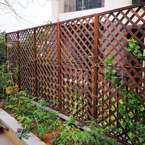 농막펜스 농막 전원주택 정원 나무 방부목 울타리 휀스 가림막 담장 탄화 그리드 단단한 등반 pergola 발코니 벽 매달려 꽃 스탠드 파티션, 두꺼운 90180