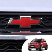 트랙스 쉐보레 보타이 엠블렘 마스크 컬러 포인트 로고 카본 유광 무광 데칼 스티커, 엠블렘 포인트 데칼, 카본블랙